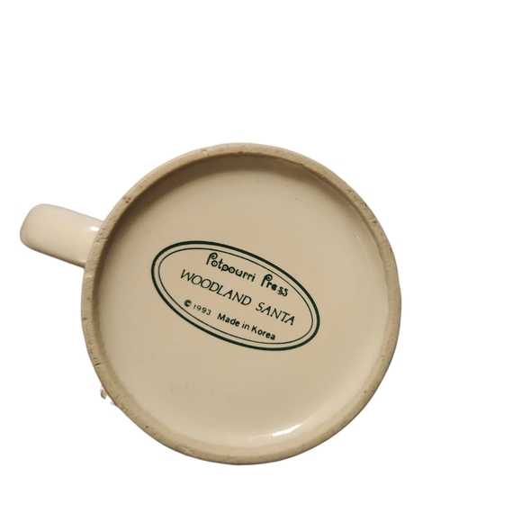 Vtg 93 Woodland Santa Mug - Picture 3 of 4